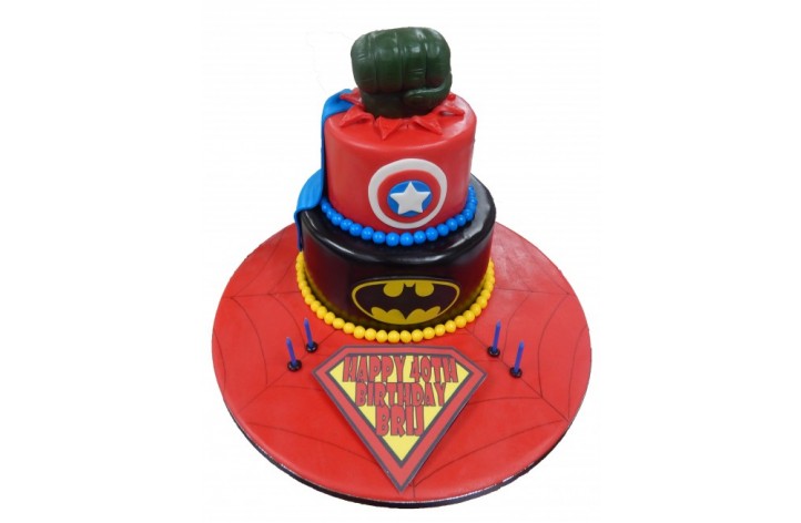 Avengers Tiered Cake